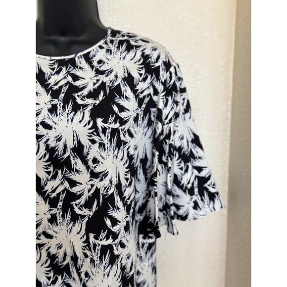 Diane Von Furstenberg Arlene Top Palm Print Silk Blend, M - Picture 6 of 11